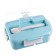 Lunch box with compartments for food, food container, 1.1 l, 21.5 x 7.6 x 15 cm, blue