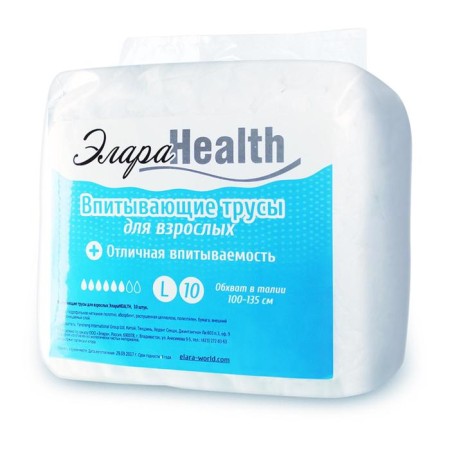 Elara HEALTH absorbents for adults, size L, 10 pcs.