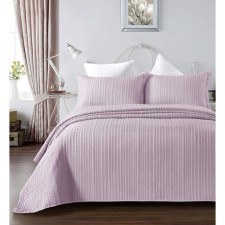 Комплект Arya Home Waves, покрывало 180x240 см, наволочка 50x70 см, цвет лиловый