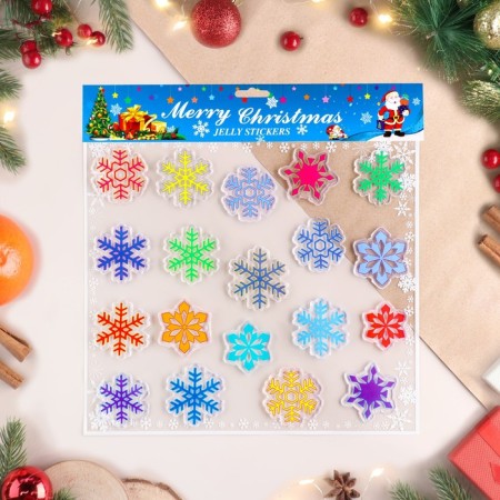 Stickers on the windows "New Year assortment-6", 30 x 25 cm-1
