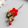Decor for creativity "A bouquet with a red flower, star and apple" 11.5 cm