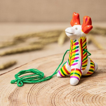 Filimonovskaya toy - whistle "Deer"-4