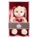Soft toy "Bunny Lin", in a pink velvet dress with a bow, 20 cm