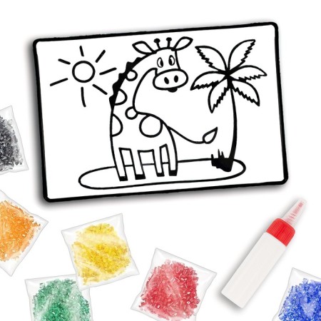 Picture with crystals "Girafic", 10 × 15 cm-1