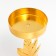 Climber metal, 1 candle "Oak sheet" D-5 cm, gold 6.5x6.5x14.5 cm