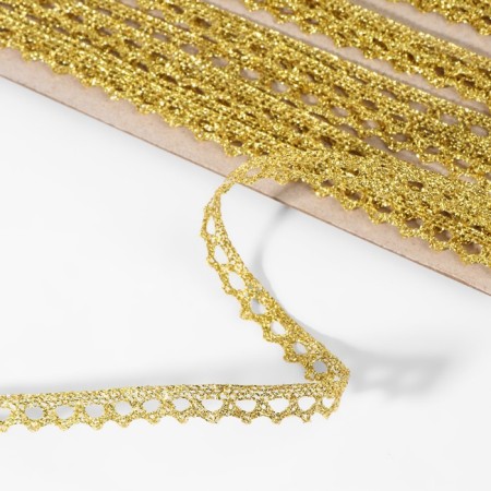Weep decorative, metallized, 10 ± 1 m, 8 mm, gold color-1
