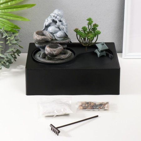 The desktop fountain from the network, backlight "Hothee on the Stones" 29x21x22 cm-8