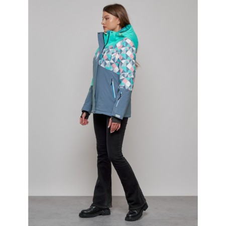 Ski jacket female, size 50, turquoise color-1
