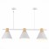 Suspended EVOLUCE lamp. Sle125103-03. Modica. 3x40 watts, E14, 23 cm, white color