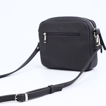 Richet Cross-Boda Bag on a zipper, external pocket, gray color-5