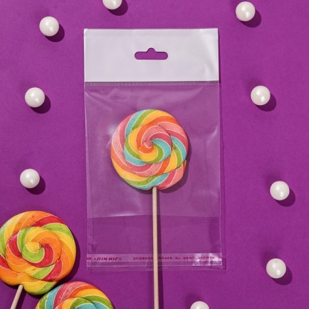 Packet with sticky tape, transparent 10 x 10/3 cm, euros, 30 μm-3
