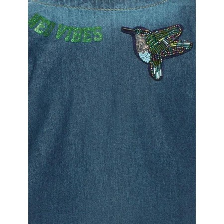 Dress for girls, height 98 cm, blue color-4