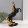 Souvenir Polystone "Black Horse with Golden mane" 6.7x19.5x28 cm