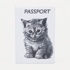 Cover for passport, white color