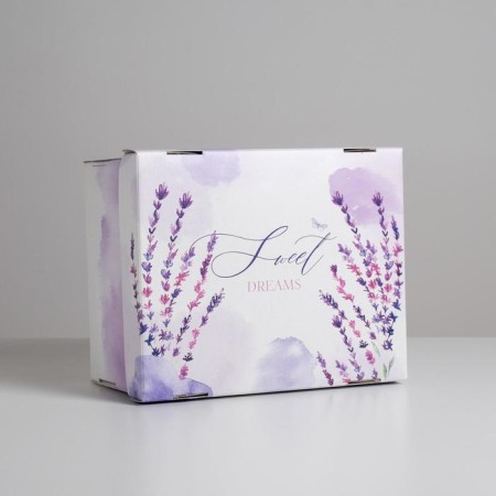 Gift folding box, packaging, “lavender”, 31.2 x 25.6 x 16.1 cm-2