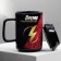 Ceramic mug “Time to charge”, 250 ml, red color