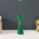 Suspension textiles, plastic "Knot of happiness and infinity" Green 8.5 cm
