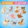 Maxi Puzzles in the metal box "My Farm", 10 puzzles, 20 parts