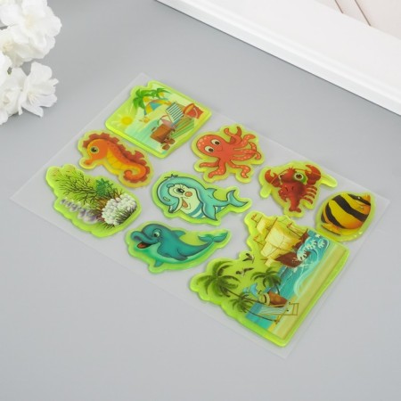Silicon sticker on the glass phosphorus "resort" 20x16 cm-1