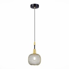 Подвес Evoluce. SLE1137-403-01. Elitis. 1х60 Вт, E14, 14х14х17,5 см, цвет чёрный, золотистый