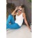 Female trousers, size 44, blue color