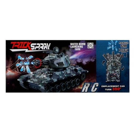 Army tank, radio control, sound, shoots gel bullets, green-14