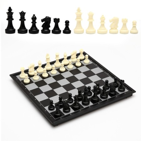 Chess, checkers, backgammon, magnetic board games, set 3 in 1, 32 x 32 cm