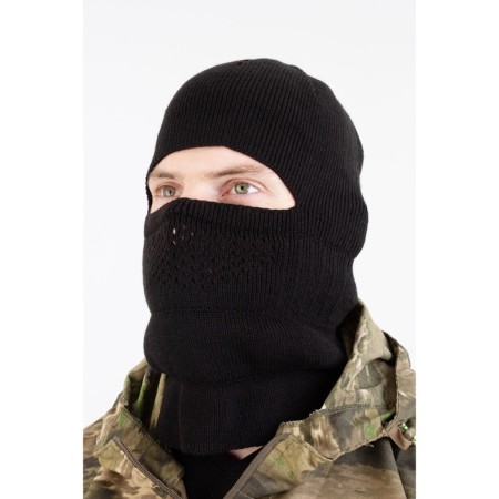 Balaclava knitted, universal size, black color