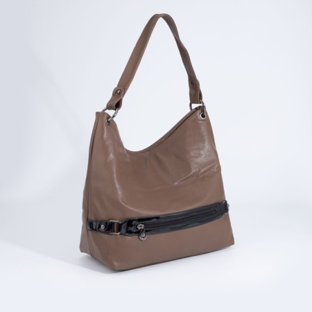 Load bag with lightning, external pocket, brown color-2