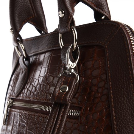 Female Bag Textura, Tout, Middle Size, Brown color-5