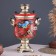 Set "Ryabina", 3 objects, samovar 3 l, teapot 0.7 l, tray