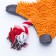 Textile toy "Cosmatian duck", 32 x 19 cm, orange