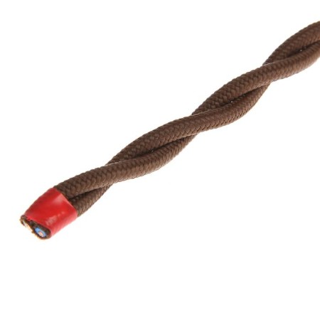 Bironi wire, 2*1.5 mm2, twisted, brown color 1CT-50M-1