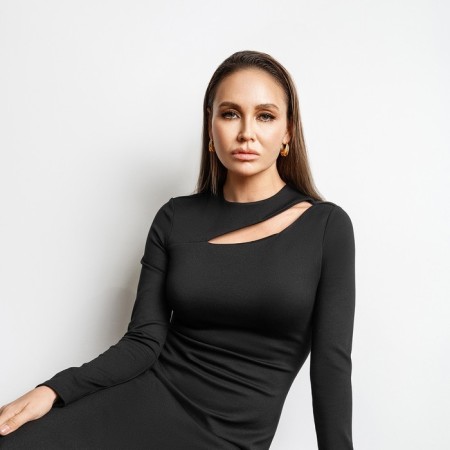 Women's dress, black color, size 44 (s)-3