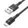Hoco X83 cable, micro USB - USB, 2.4 A, 1 m, data transfer, PVC, black