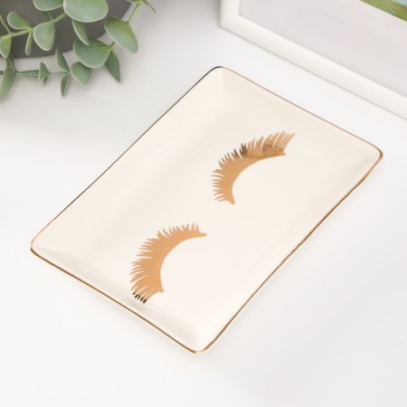 Souvenir ceramics stand for the rings "eyelashes" 14x9x1.6 cm-2