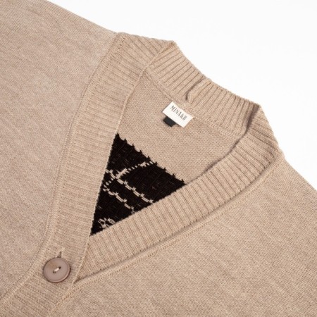 Cardigan female minku, beige color, size 50-8