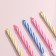 Unsuched candles for the spiral cake, set: 10 pcs and 10 stands