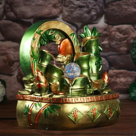 The desktop fountain from the network, the backlight "Bamboo and ingots" 31.5x32x20.5 cm-1