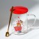 Glass mug with a spoon and cover "Beast", 470 ml