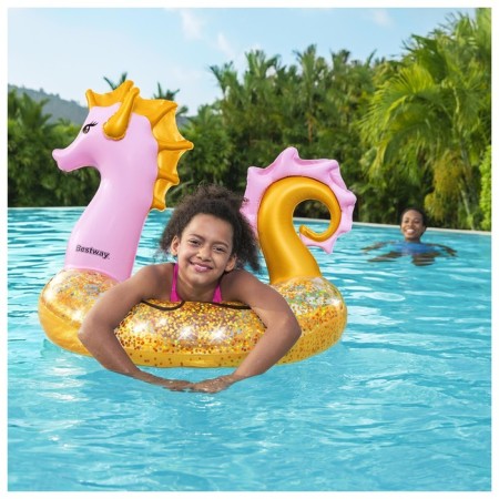 Circle for swimming Glitter Seahorse Swim Ring, 115 x 104 cm, 36305-3