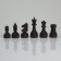 Chess figures made of an array of beech, with a velvet lining King H = 7.5 cm, Pig H = 4.3 cm