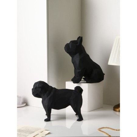 A set of figures "Bulldog", geometry, polystone, 34 cm, black color-2