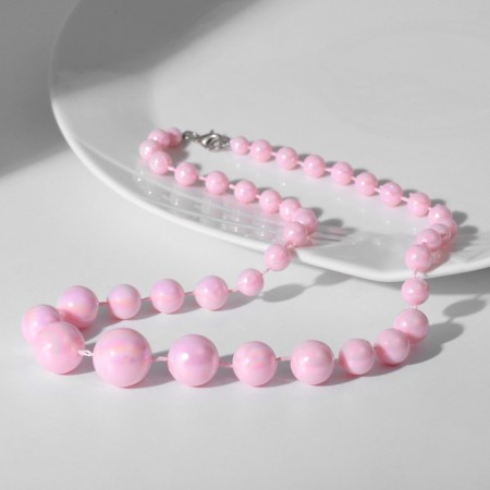 Beads "Classic" brilliance beads, rainbow-pink color, 45 cm