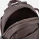 Women's backpack made of artificial leather with lightning, 3 pockets, brown color