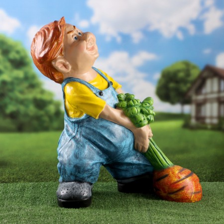Garden figure "Boy with carrots" 65x60cm-3