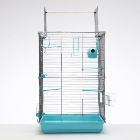 Birds Cage "Pigzon" No. 104-B, collapsible, 2 sections, 58 x 40 x 88 cm, turquoise-1