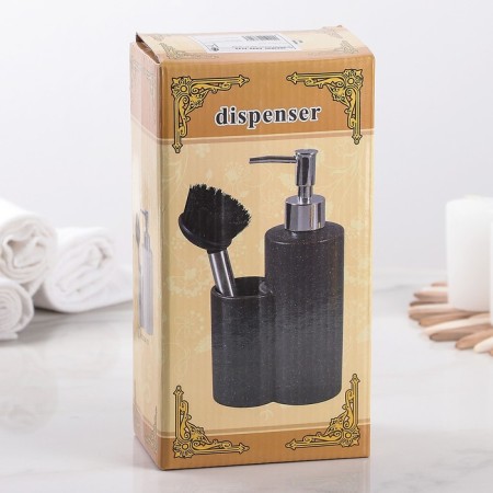 A dispenser for a detergent with a “minimum” brush, 400 ml, brown color-5