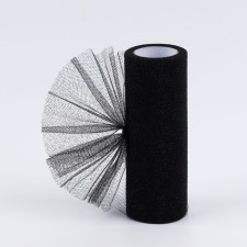 Fatin with glitter, 15 cm, 11 ± 1 g/sq.m, 9 ± 0.5 m, black color No. 23
