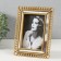 Polystone photo frame 10x15 cm "loops" gold with a mirror 20.7x15.7 cm